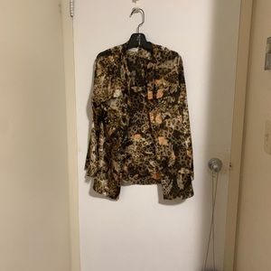 Calvin Klein size medium silk leopard print blouse